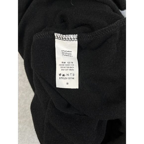 Mustard Seed Long Sleeve Knot Waist Black Dress Size Size Small - Picture 3 of 7